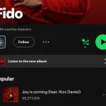 Fido – Joy is Coming Ft. Kizz Daniel