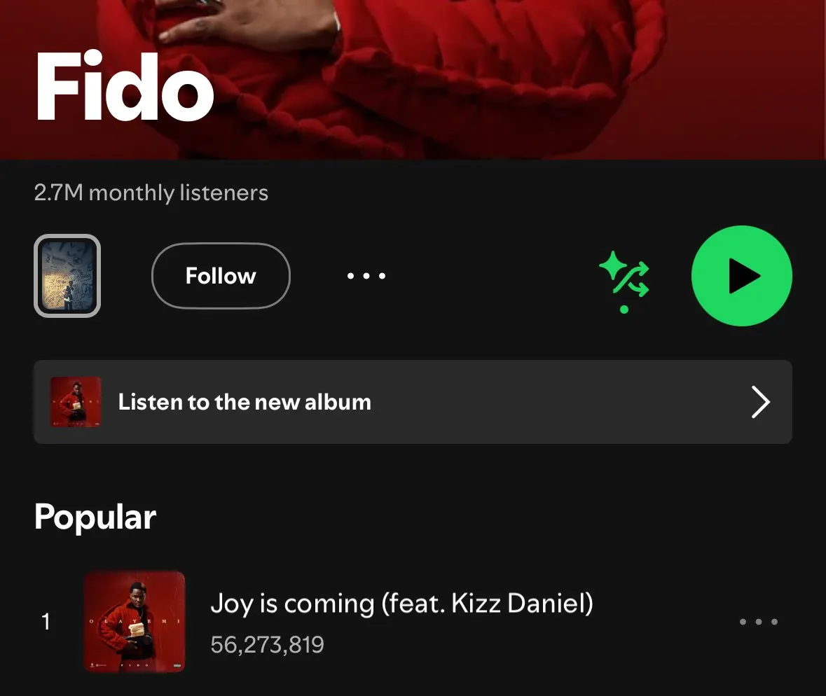 Fido Joy is Coming Ft. Kizz Daniel Mp3 Download